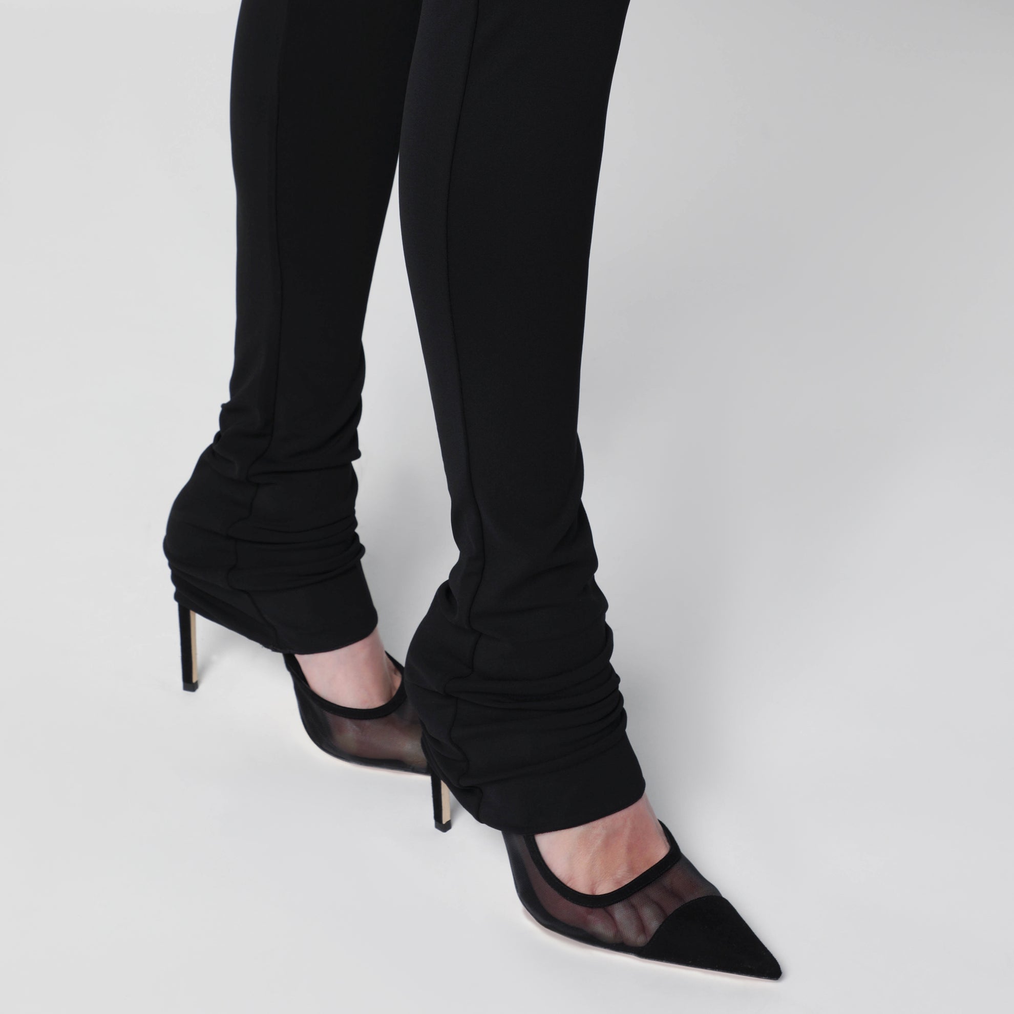 Pantalone nero in jersey crêpe di viscosa