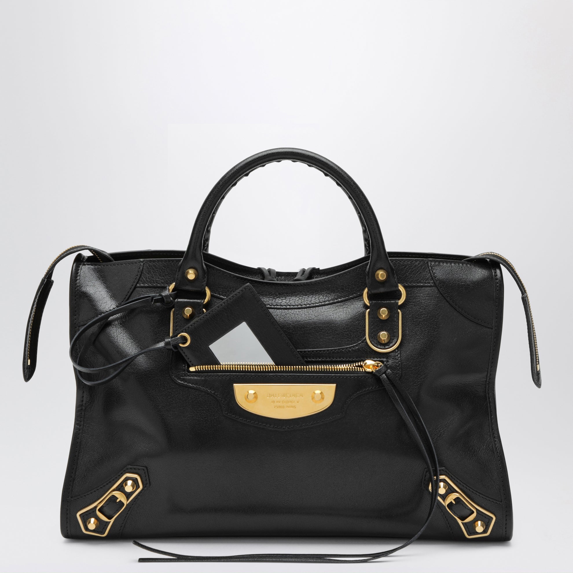 Le City Uptown Medium bag in black goatskin