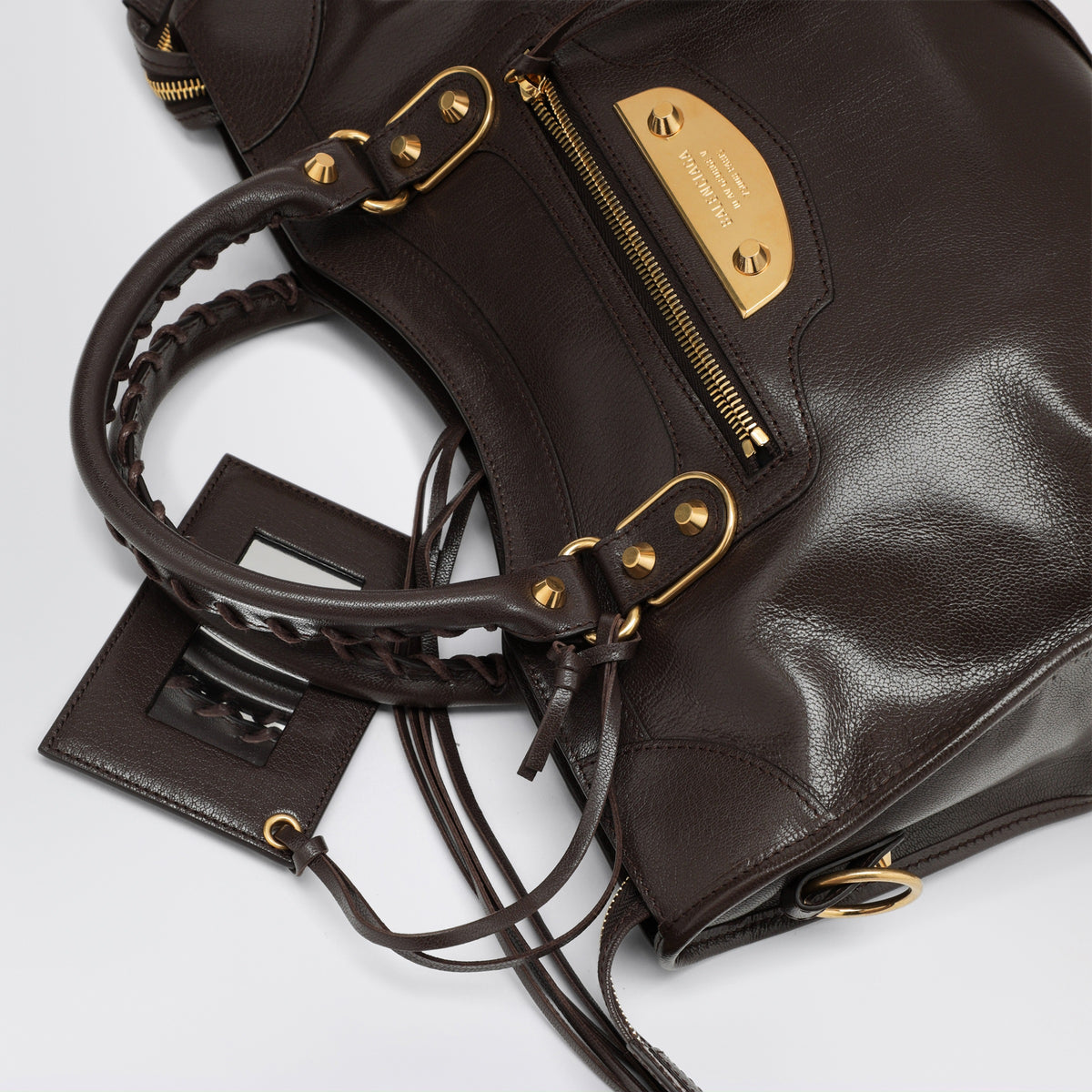 Borsa Le City Uptown media in pelle marrone