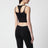 Bralette-Set aus schwarzem leichtem Crêpe-Jersey