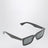 Black rectangular sunglasses