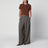 Polo cropped color caramello in piquet di cotone