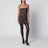 Black slip dress in lace