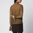 Lavallière blouse in bronze green silk