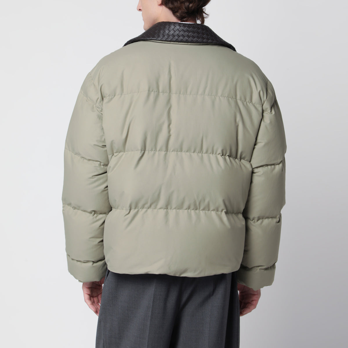 Tarragon nylon and cotton down jacket