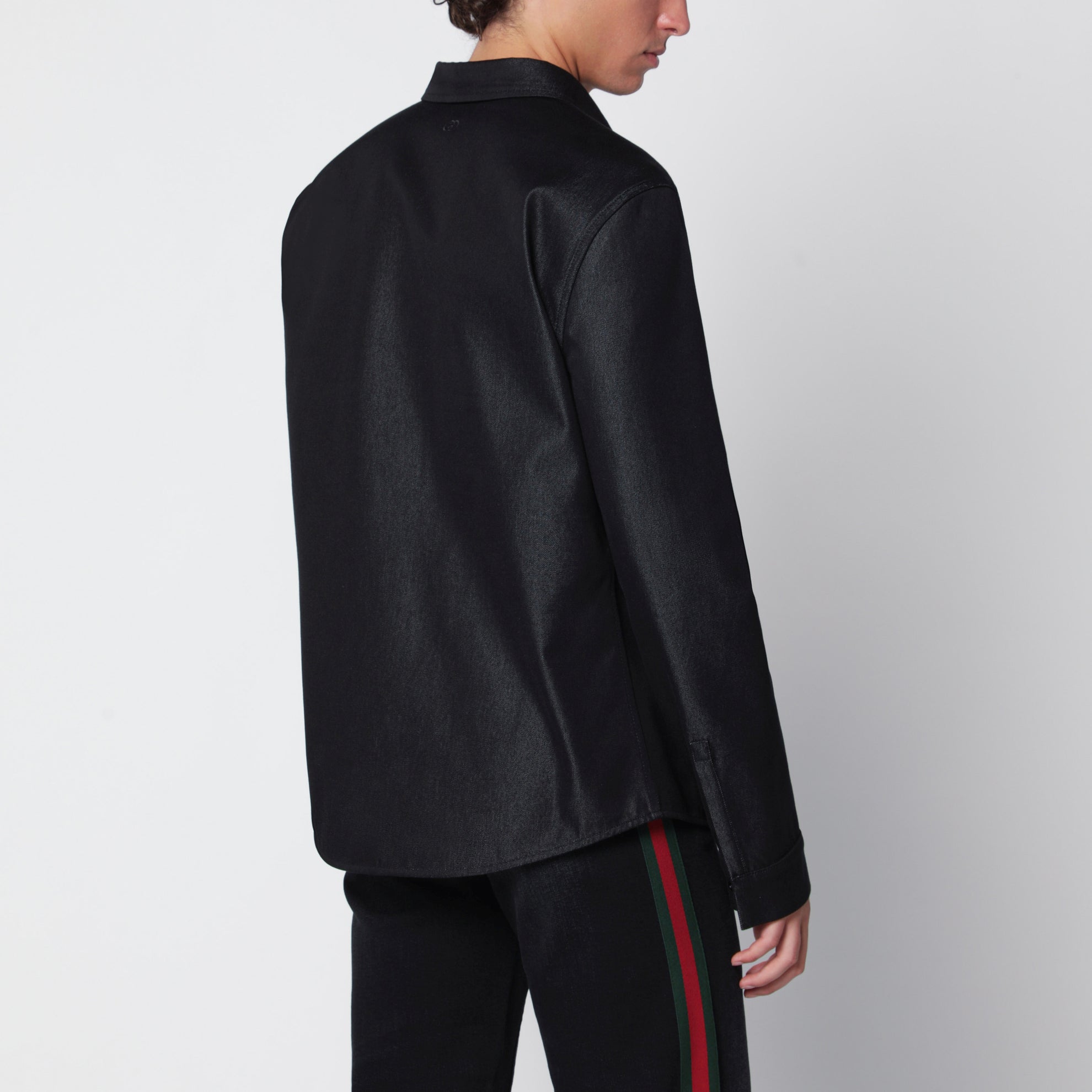 Black silk and cotton shirt