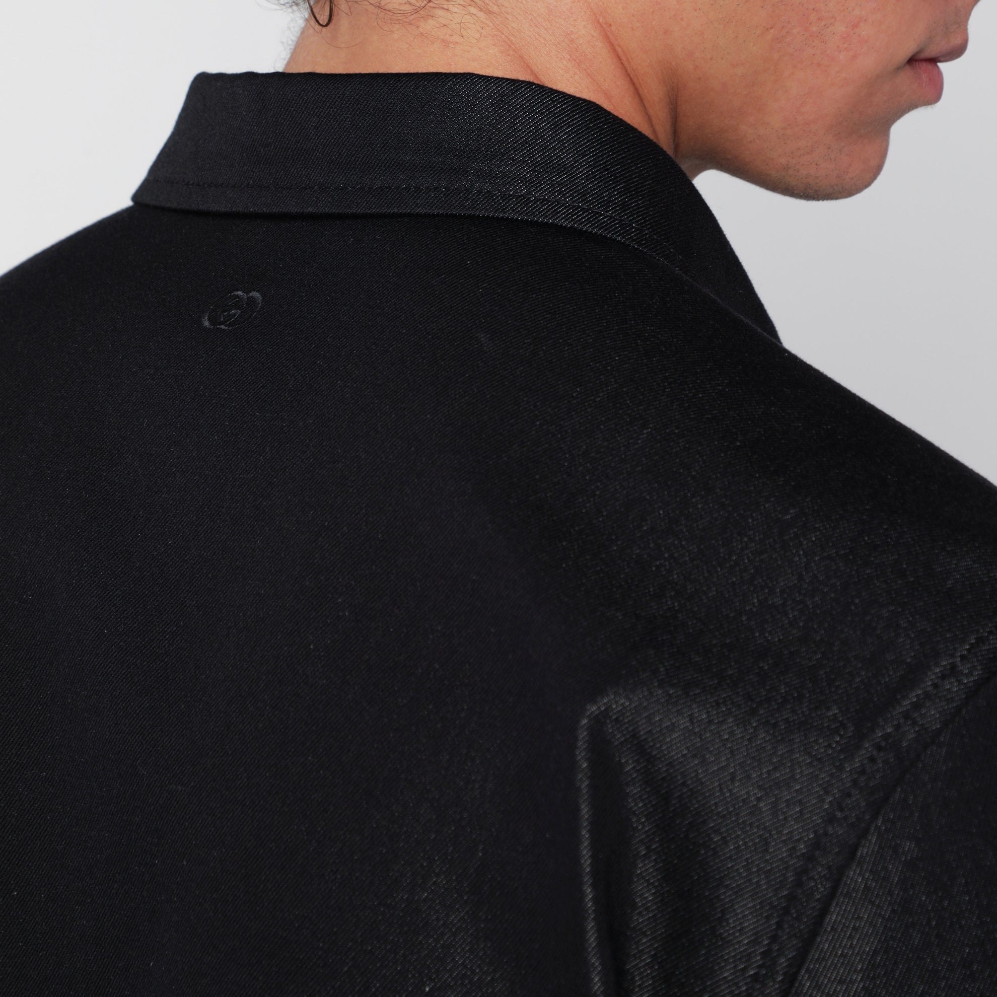 Black silk and cotton shirt