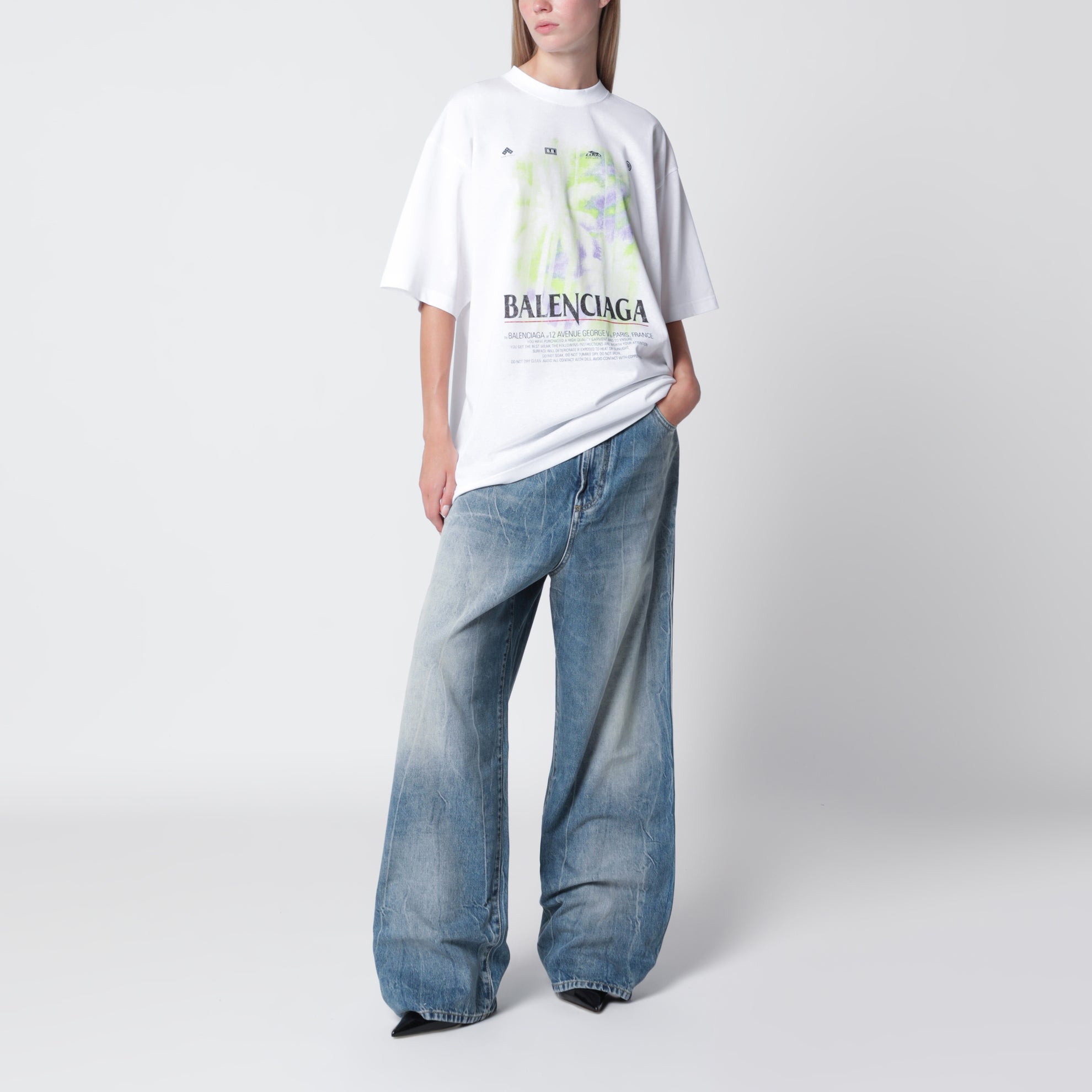 T-shirt The Window en jersey de coton blanc