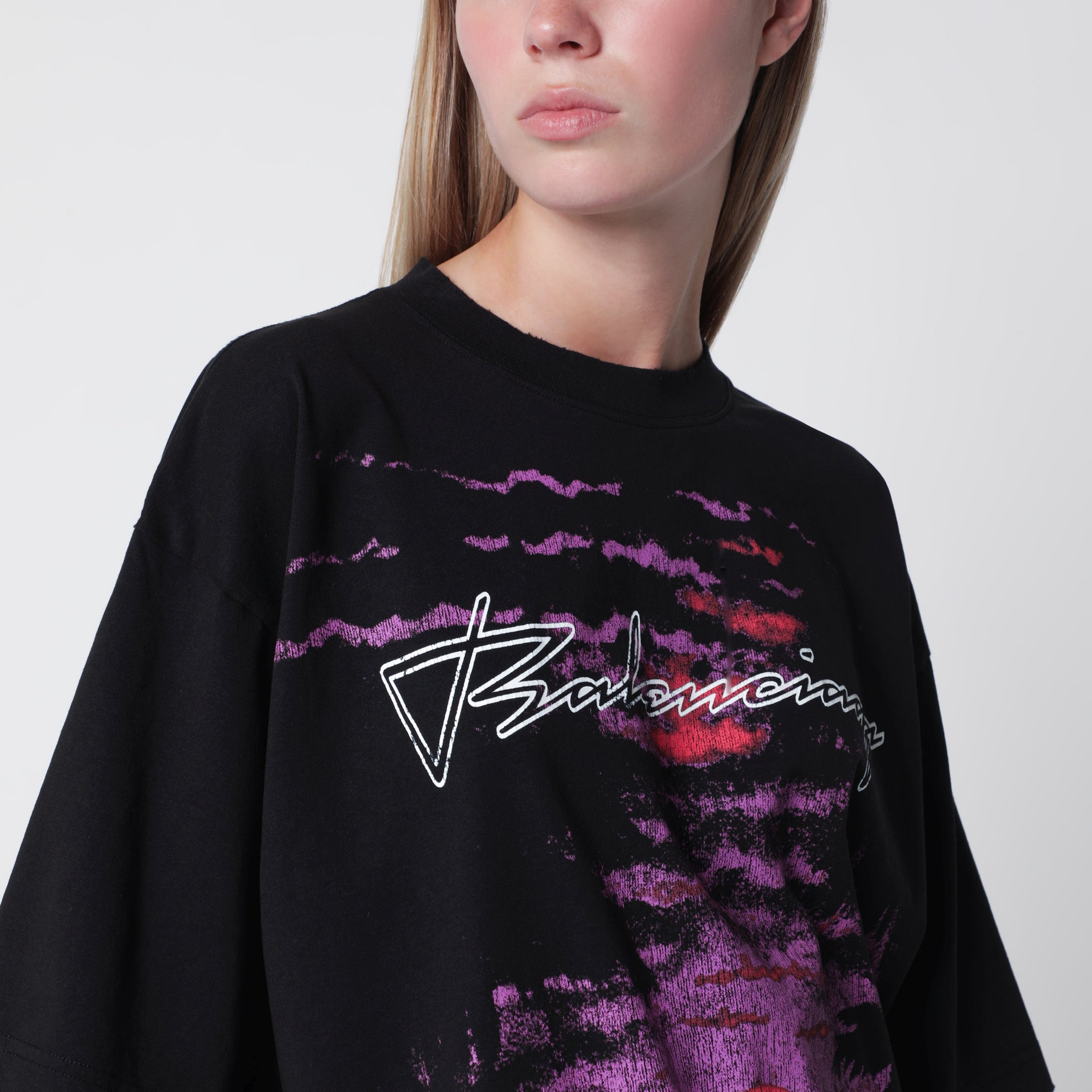T-shirt Dream in jersey di cotone nera