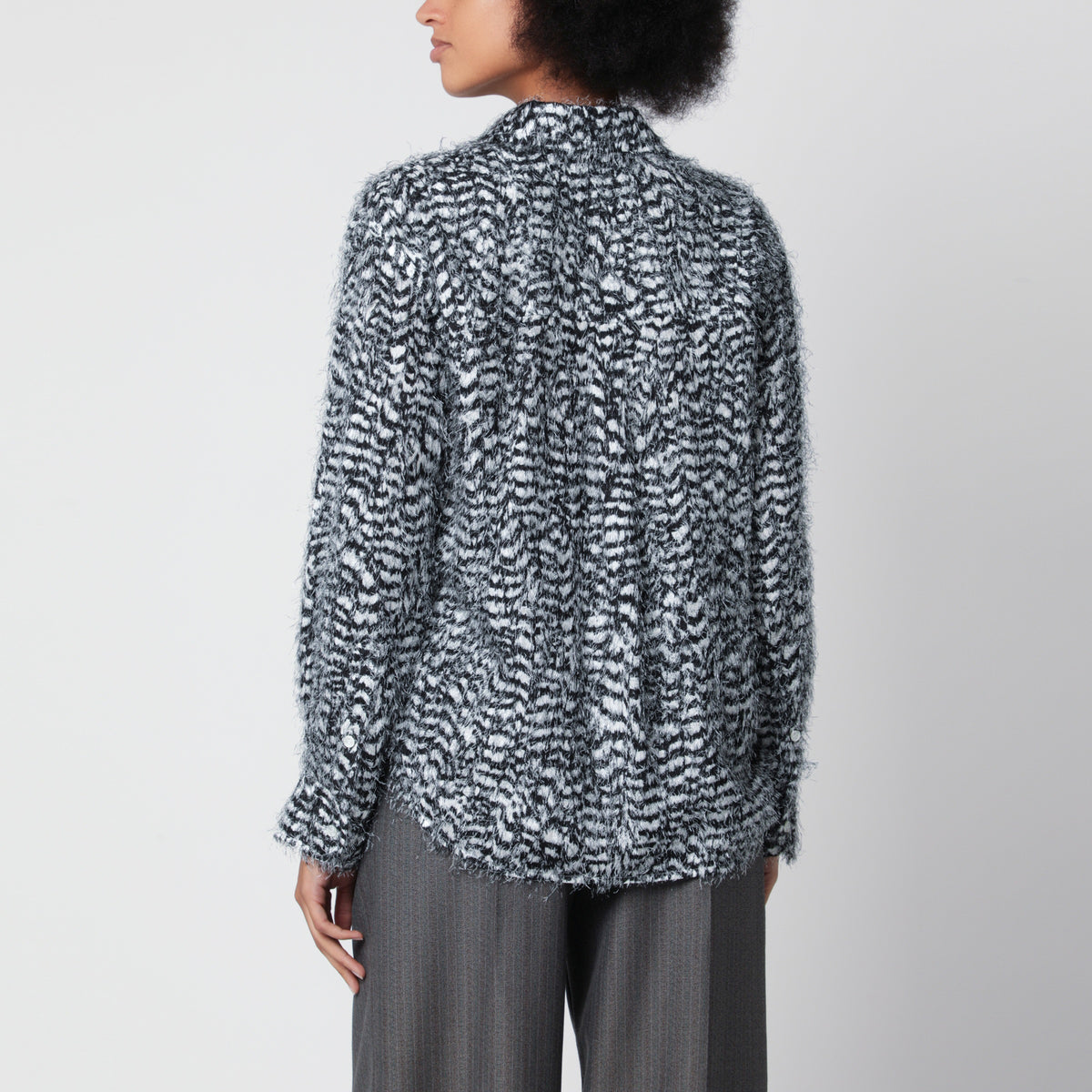 Camicia Fil Coupé Feather bicolore in viscosa