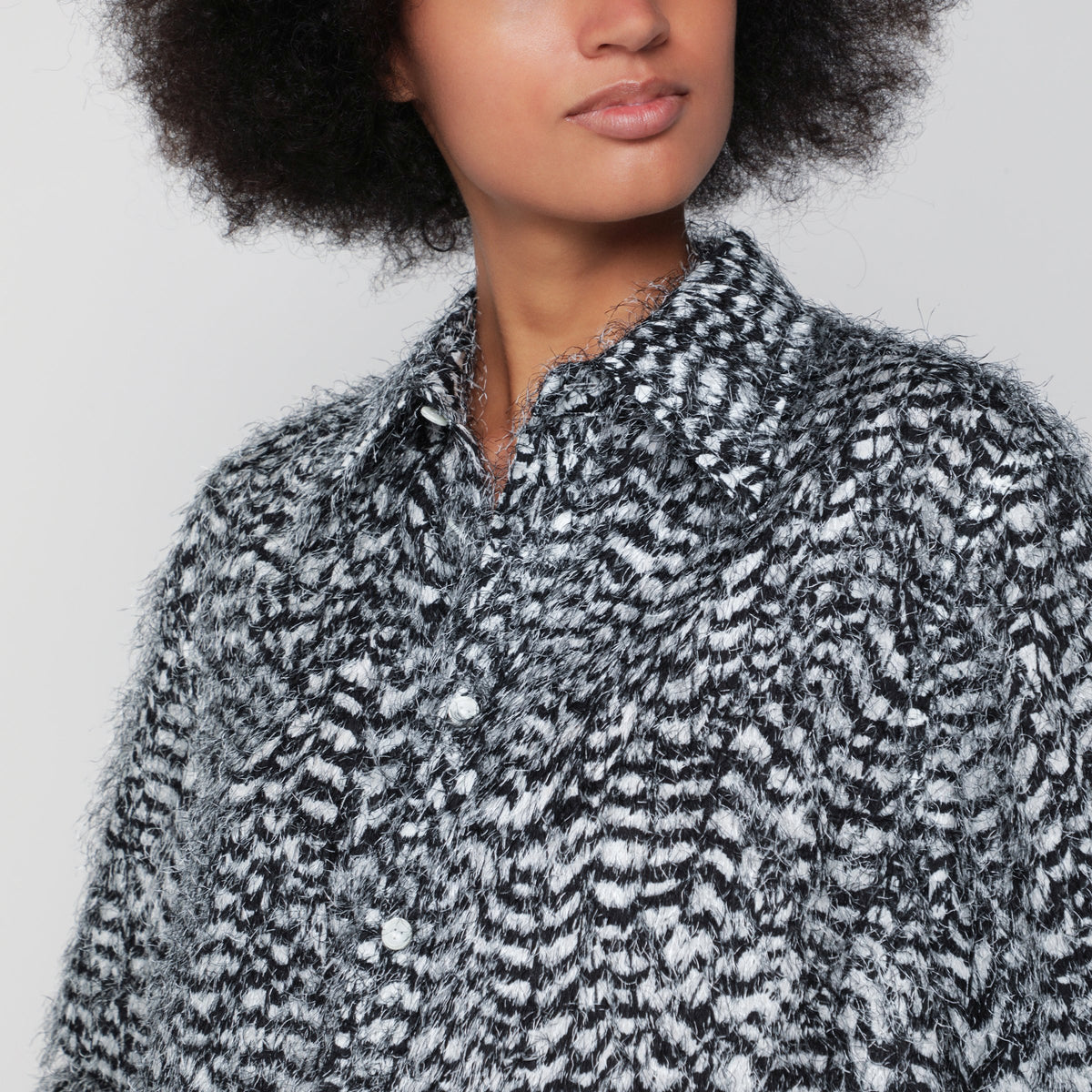 Camicia Fil Coupé Feather bicolore in viscosa