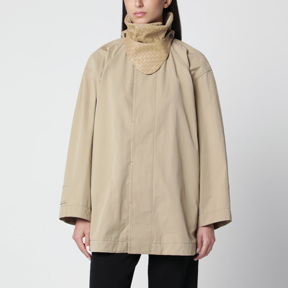 Short Sahara cotton trench coat