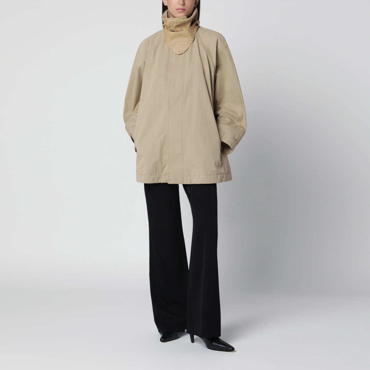 Short Sahara cotton trench coat