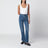 Jeans with leather pocket, Medium Blue
