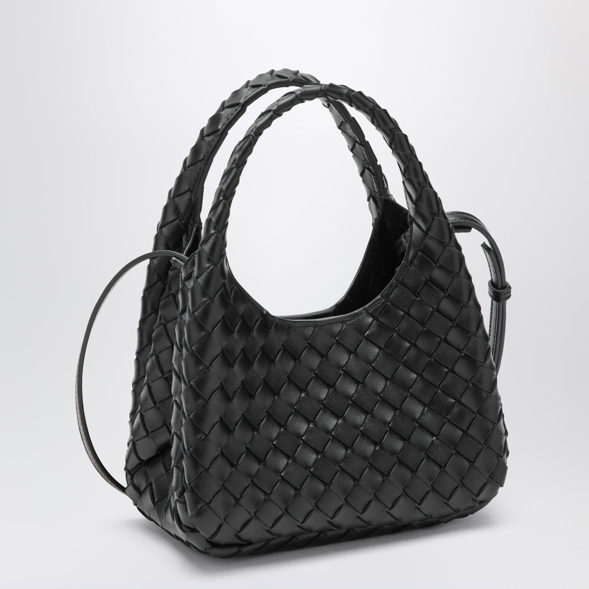 Schwarze Baby Bell Schultertasche aus Leder