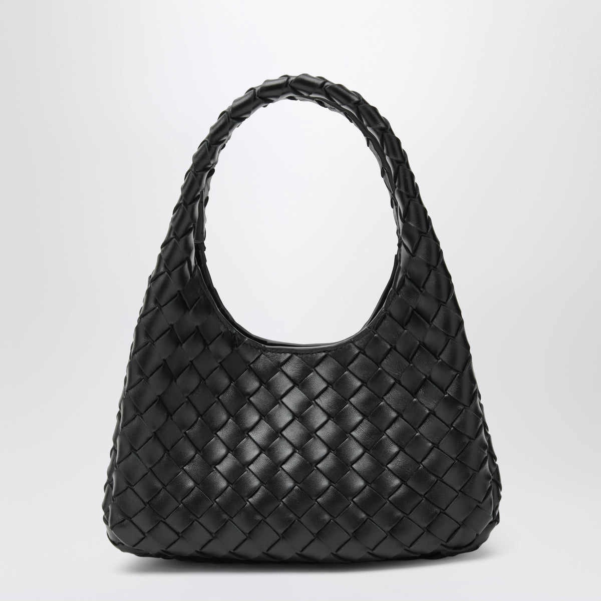 Schwarze Baby Bell Schultertasche aus Leder