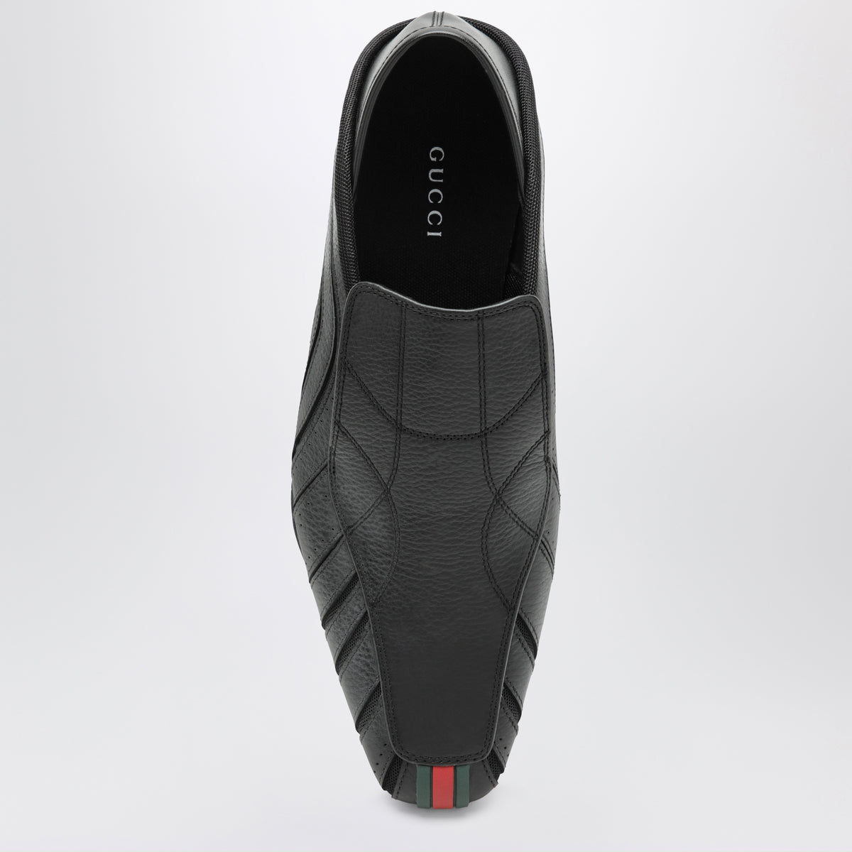 Black Miami Slip-On Leather Sneakers