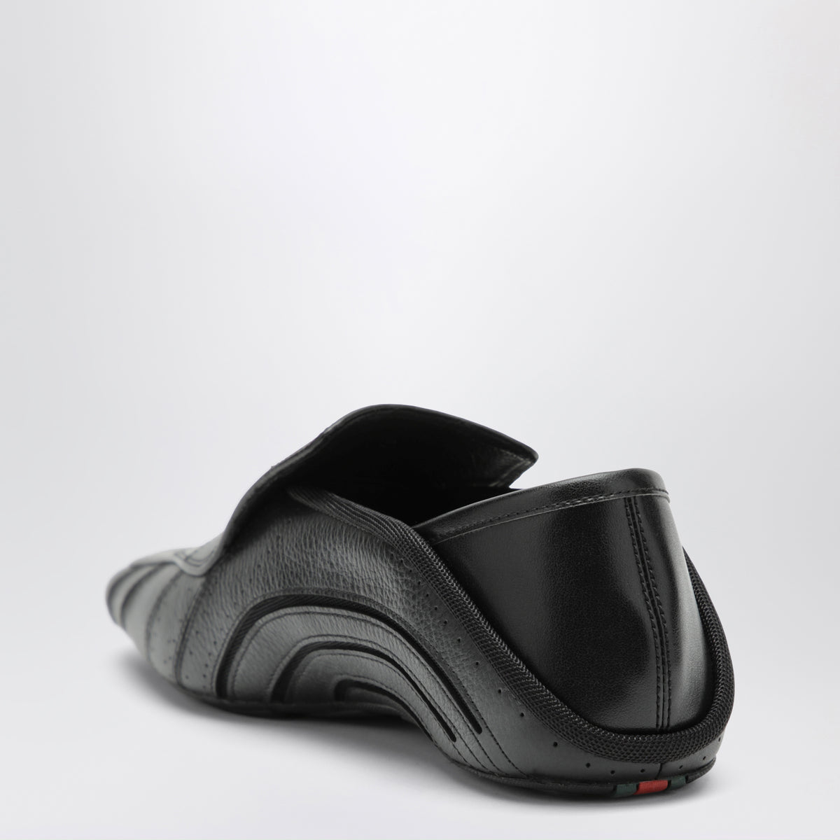 Black Miami Slip-On Leather Sneakers