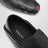 Black Miami Slip-On Leather Sneakers
