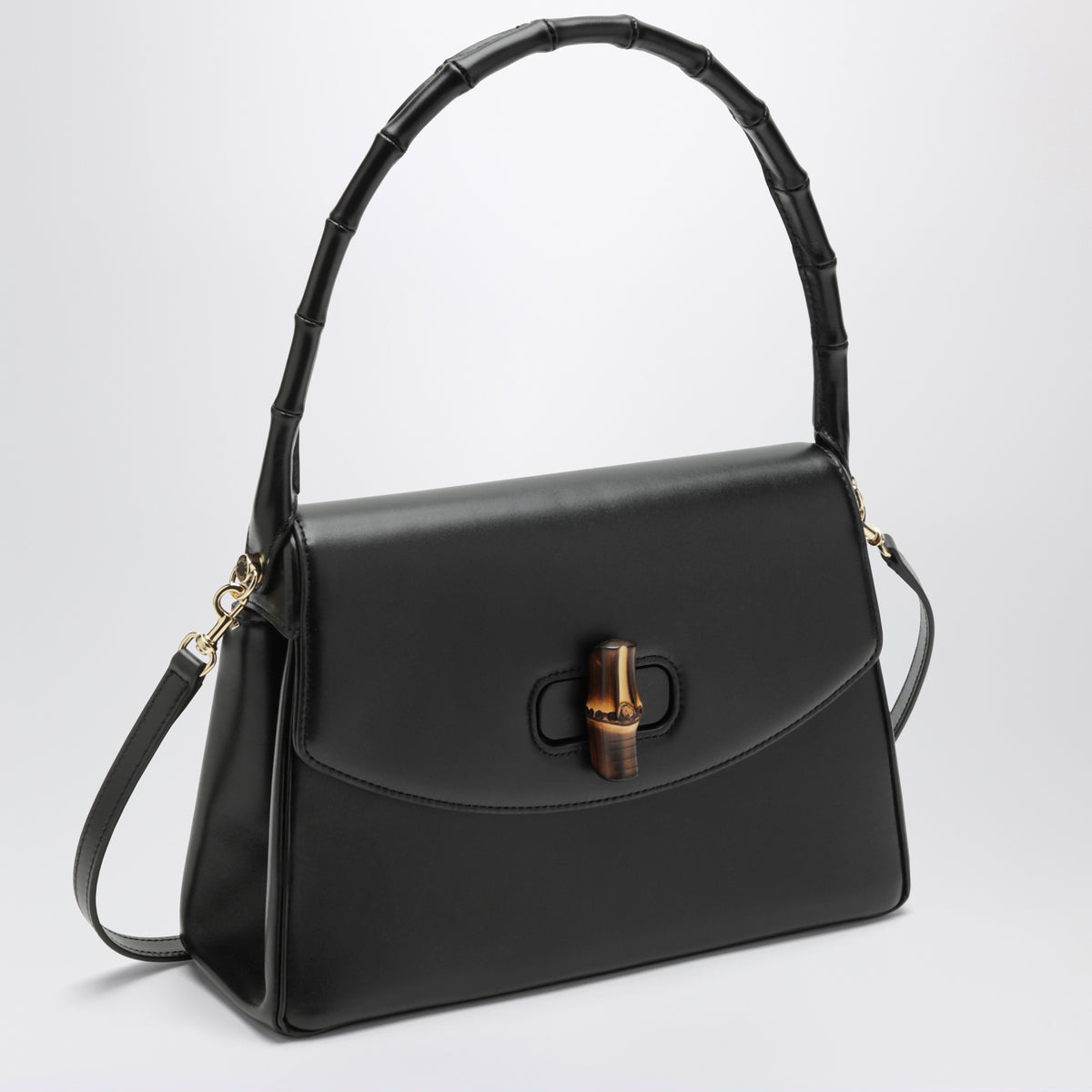 Borsa a mano Bamboo Vendetta media in pelle nera