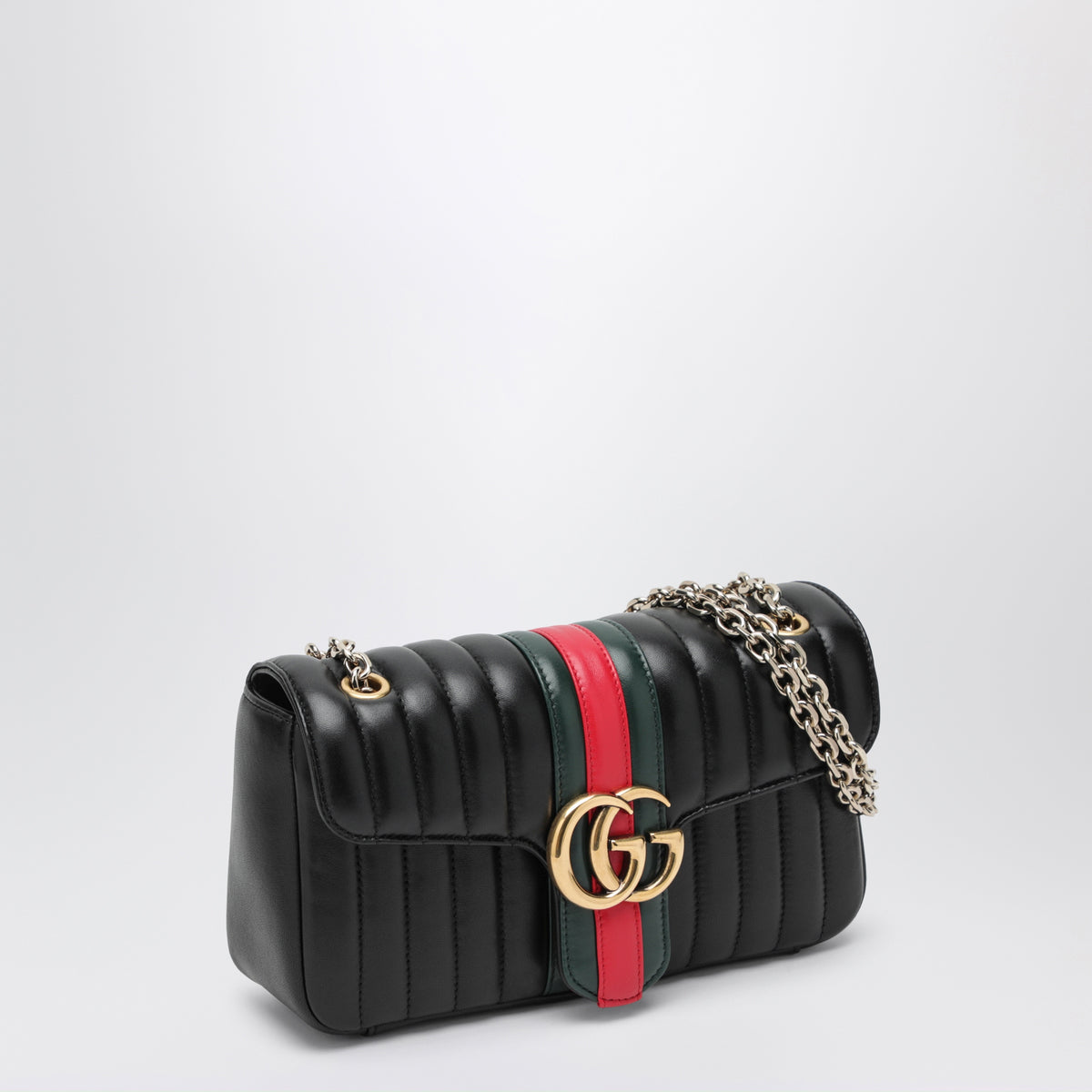 Jetset GG Marmont schwarze Nappa-Schultertasche