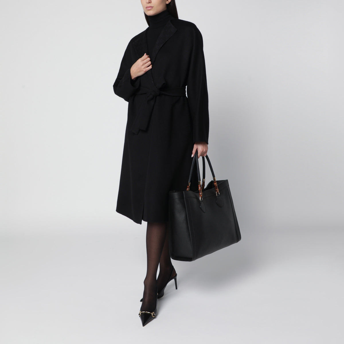 Black Bamboo Tote large bag