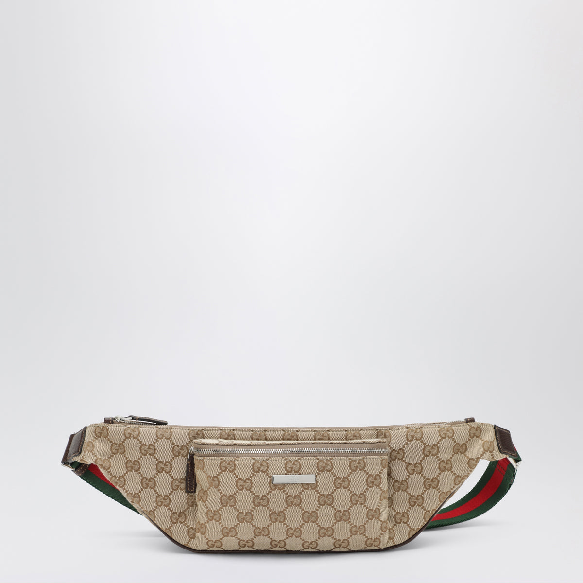 Marsupio Flatpack grande marrone in tessuto GG