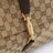 Jackie Flap Large Brown GG Fabric Shoulder Bag