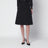 Black GG cotton blend midi skirt