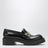 Black smooth leather loafers