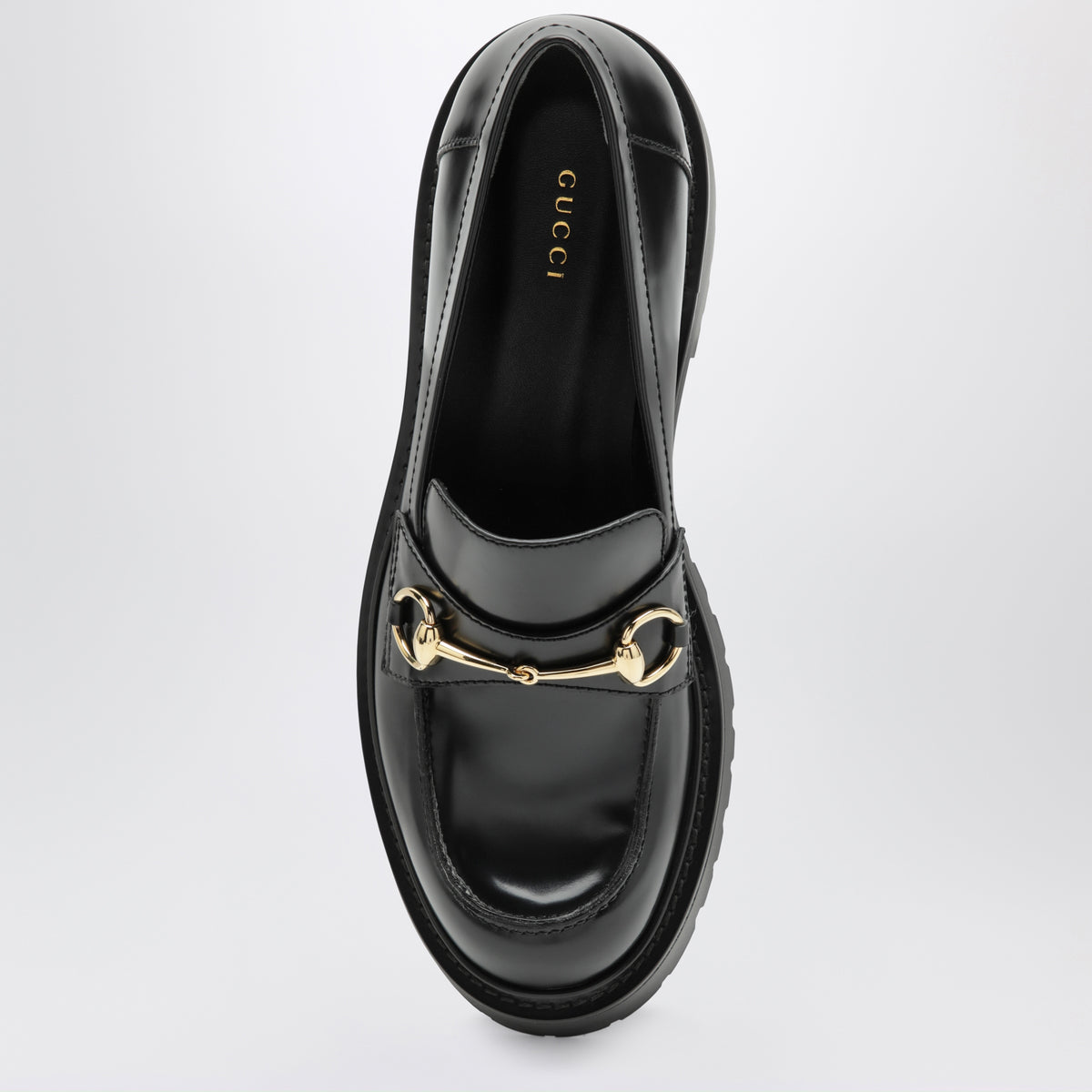 Black smooth leather loafers