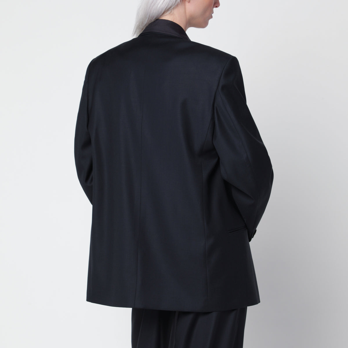 Giacca doppiopetto Blue Japan in lana leggera
