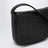 Black Veneto mini messenger bag with flap
