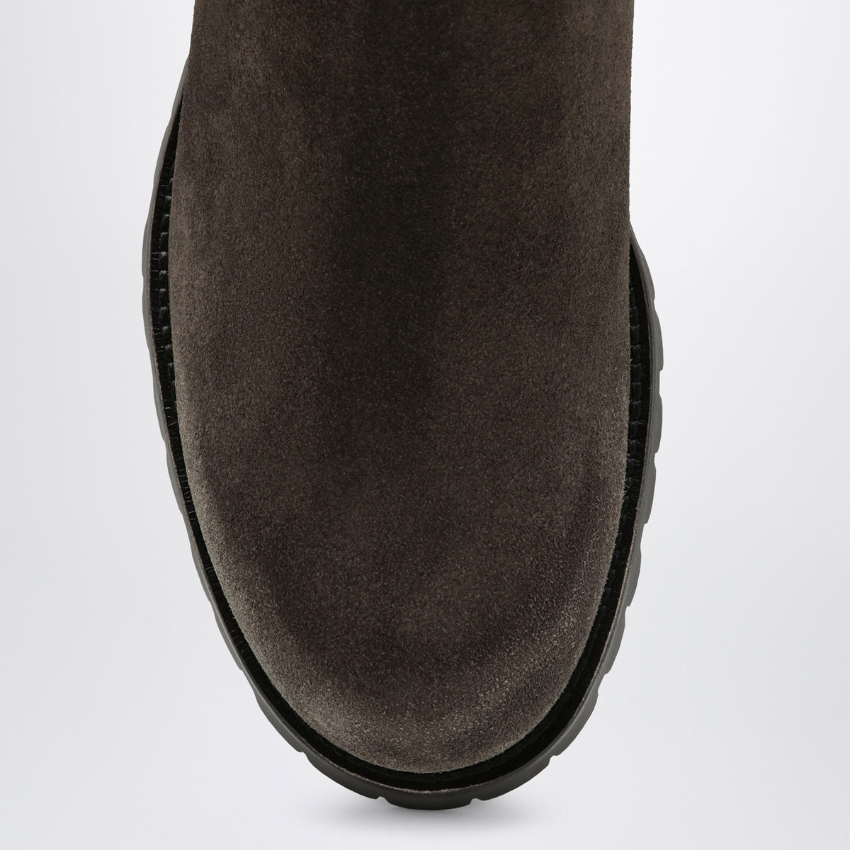 Bottines Chelsea marron en daim avec détail Web
