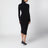 Schwarzes Midi-Rollkragenkleid