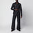 Black cotton twill denim trousers