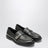 Mocassins noirs en cuir brossé avec Double G