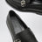 Mocassins noirs en cuir brossé avec Double G