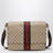 Borsa a spalla media in tela GG marrone
