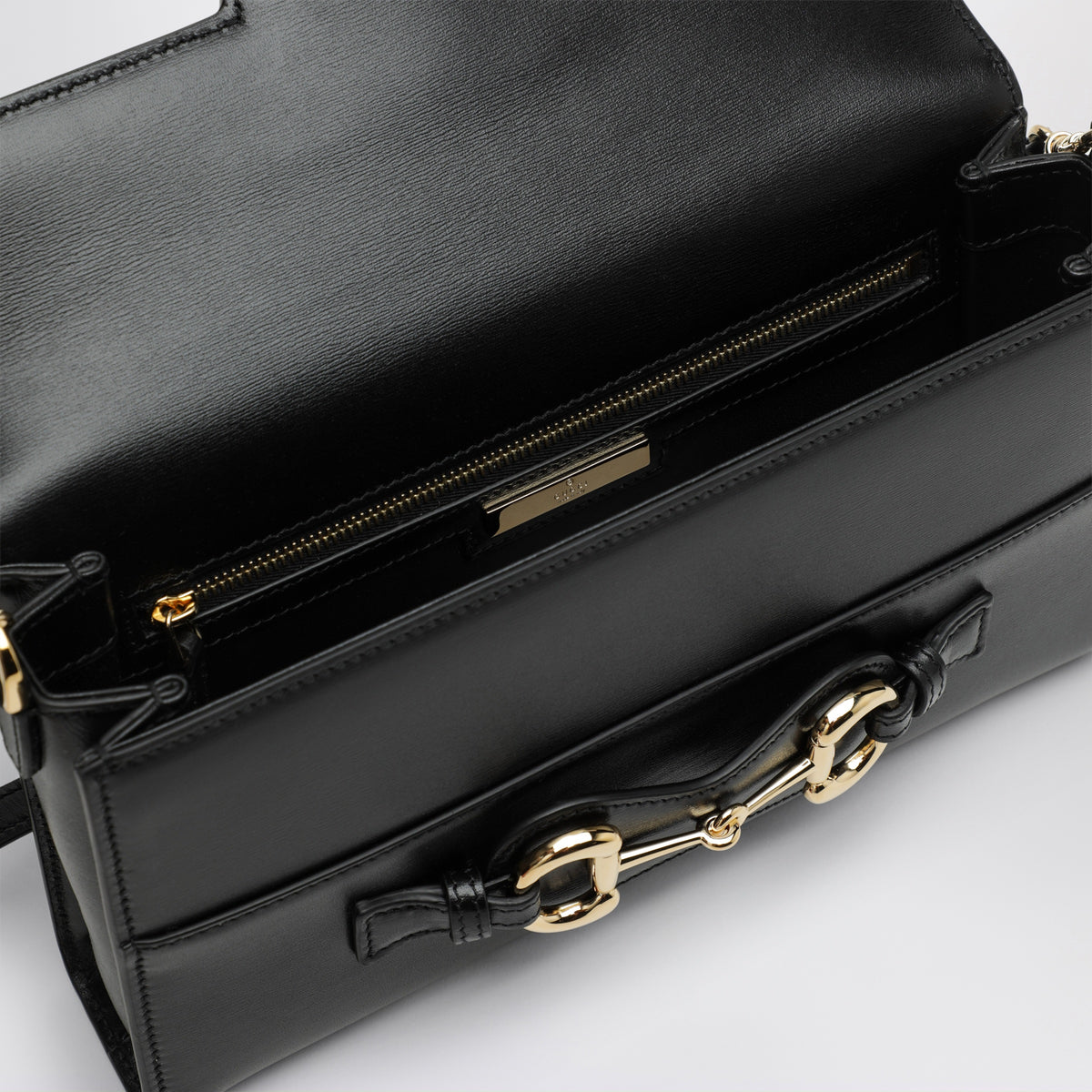 Borsa a spalla Horsebit Ristretto nera
