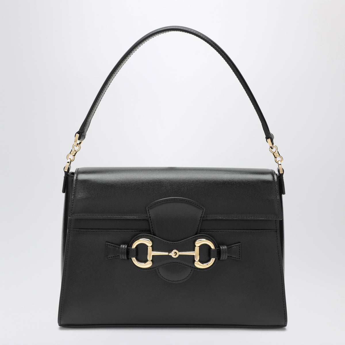 Horsebit Duomo Black Leather Handbag