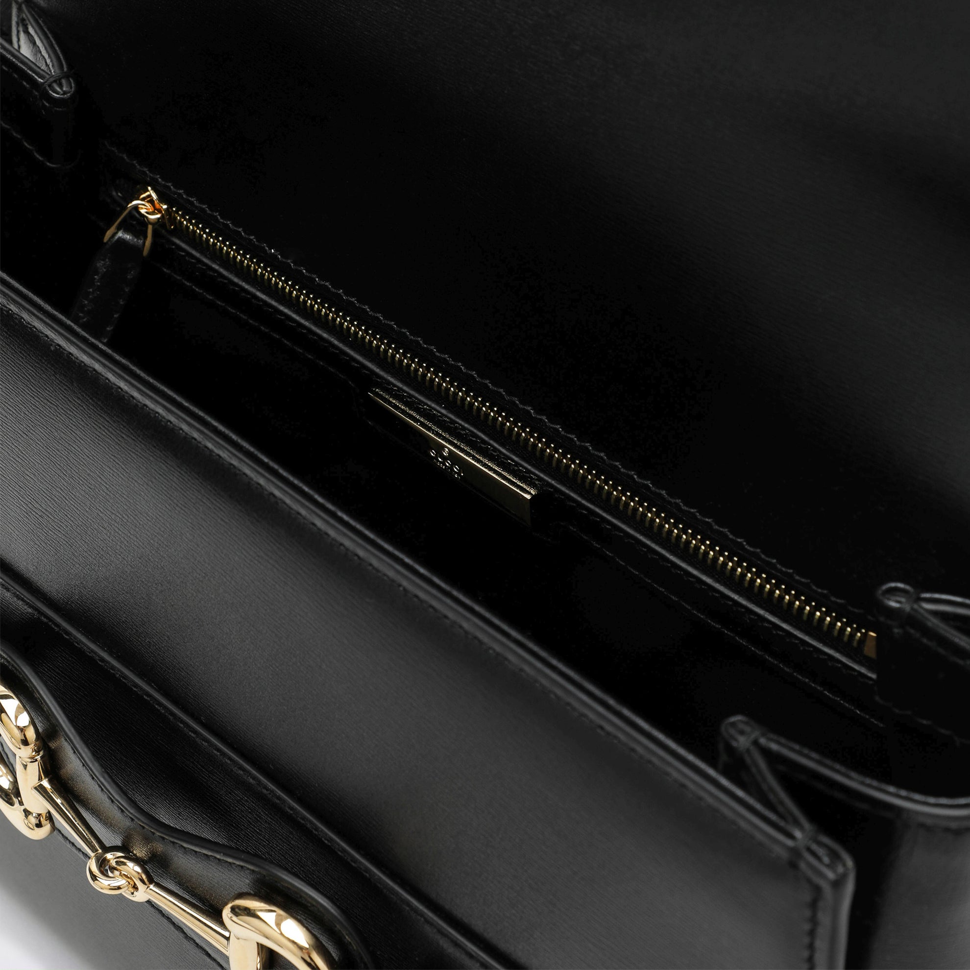 Horsebit Duomo Black Leather Handbag