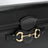 Horsebit Duomo Black Leather Handbag