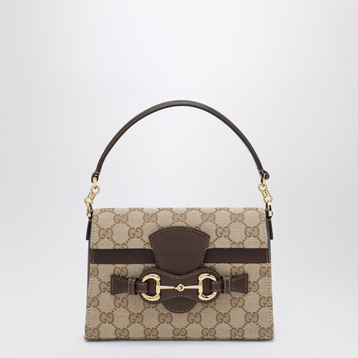 Borsa Horsebit Duomo beige in tessuto GG