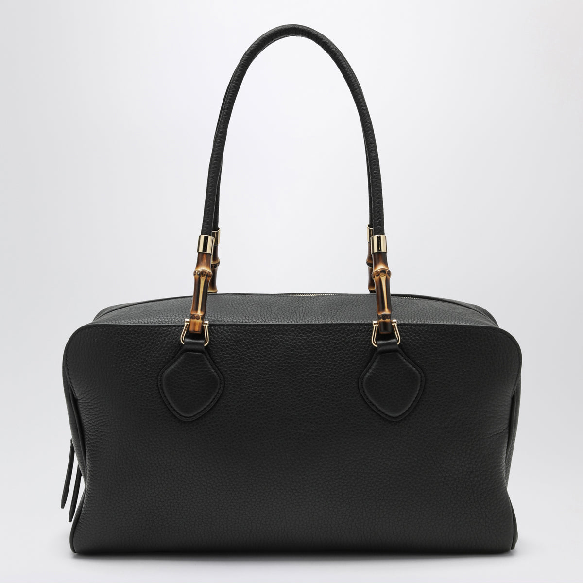 Große schwarze Bowlingtasche mit Bambus