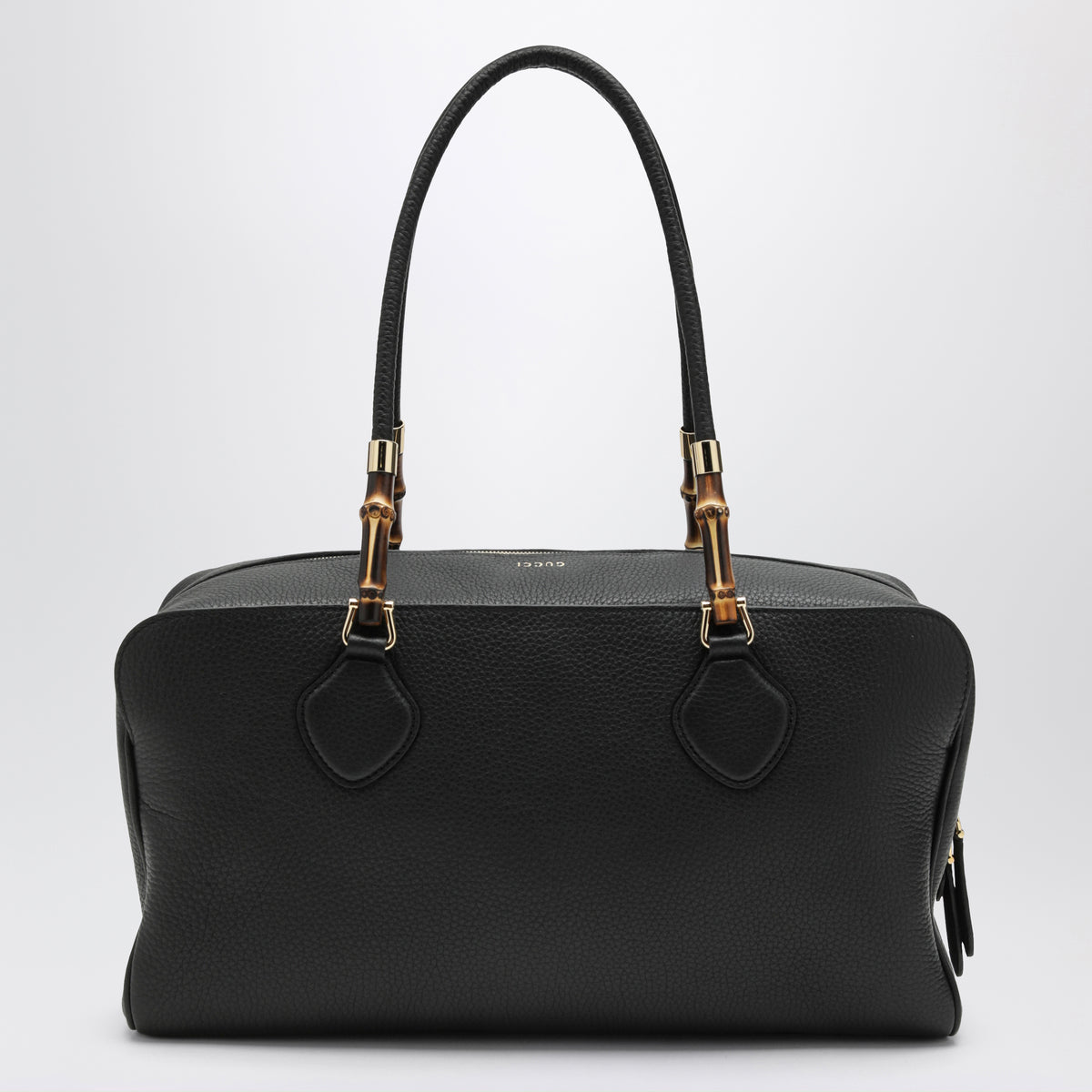 Große schwarze Bowlingtasche mit Bambus