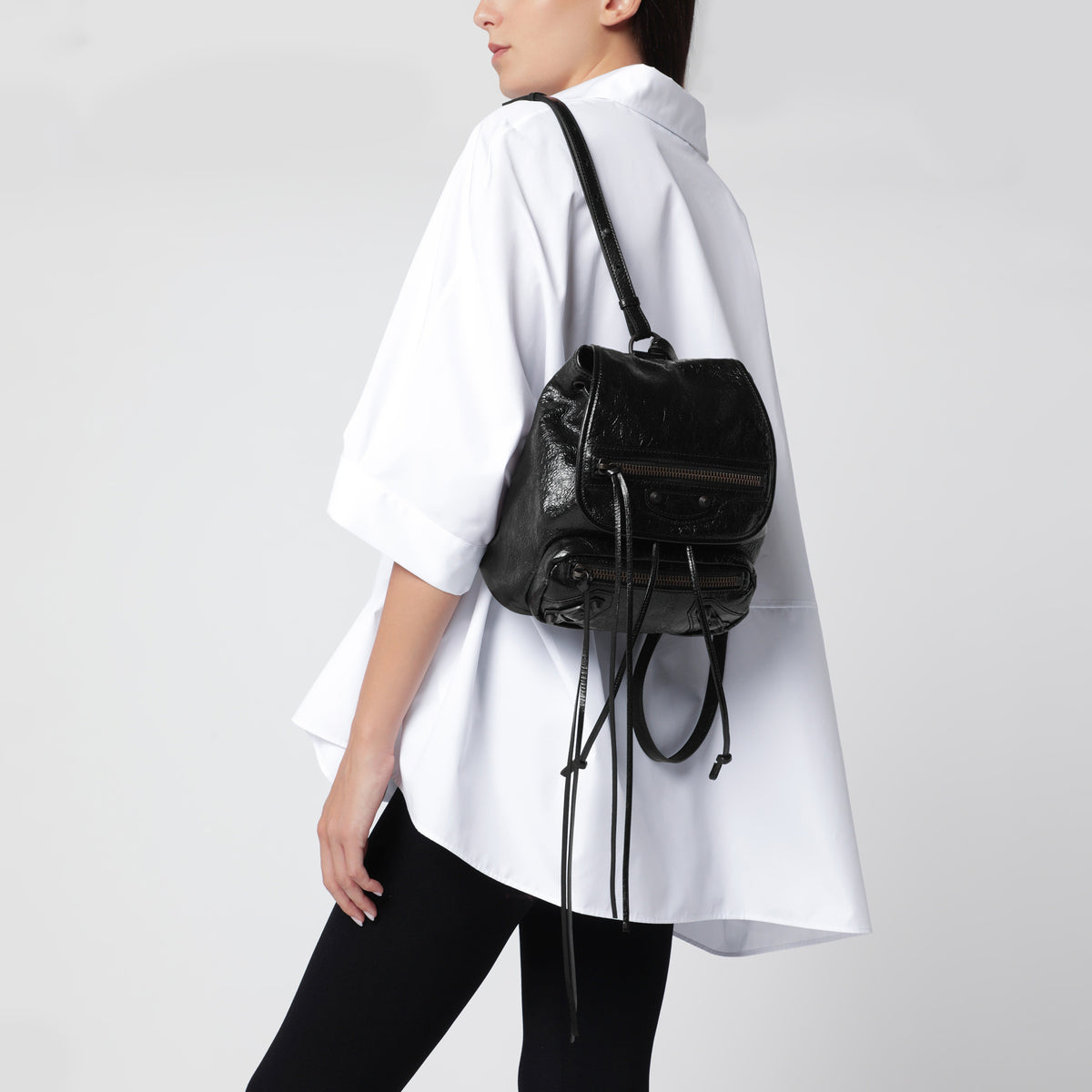Le City Mini Black Lambskin Backpack