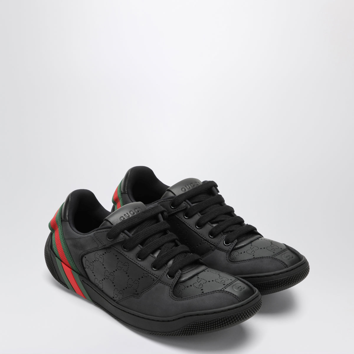 Black leather Screener sneakers