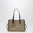 Petit sac cabas Doppia G beige et marron foncé