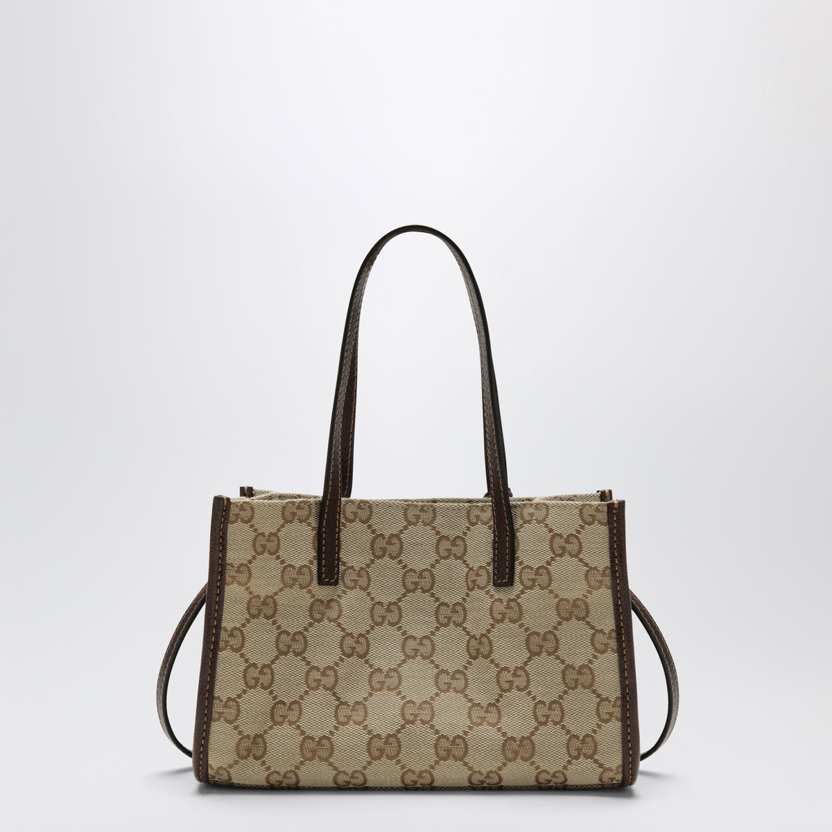 Borsa shopping piccola con ciondolo Doppia G
